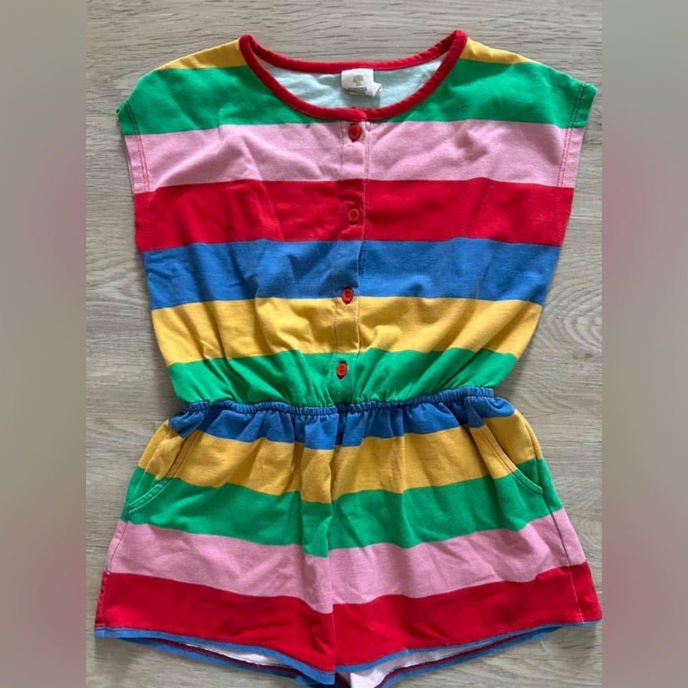 Tucker + Tate Rainbow Romper - size 5 - retro romper